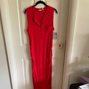 Athleta ribbed Henley tank dress